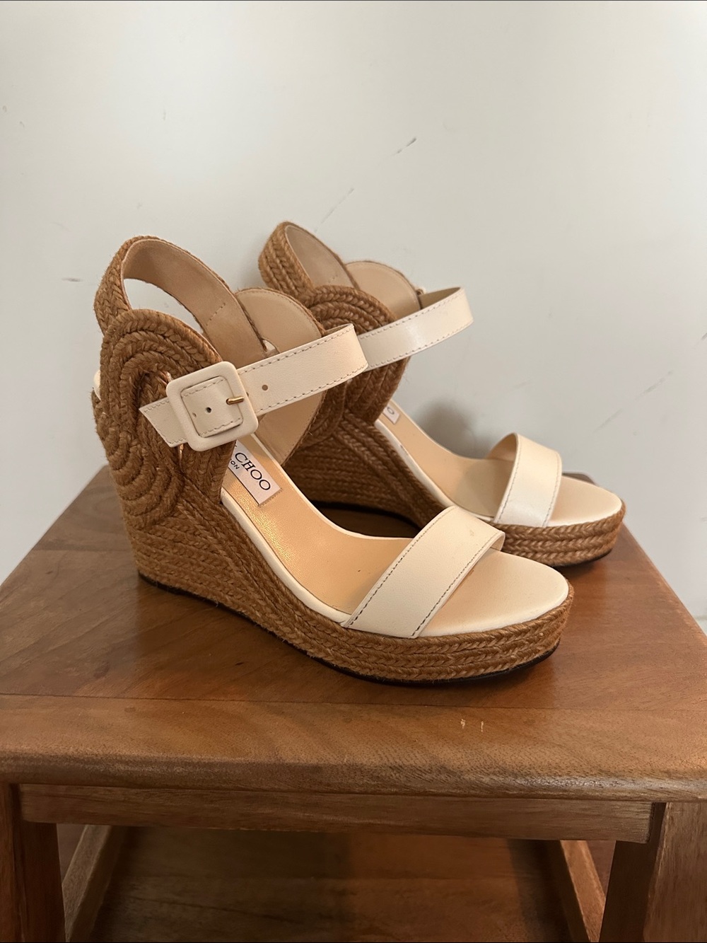 Jimmy Choo espadrille wedge sandal size 38 new